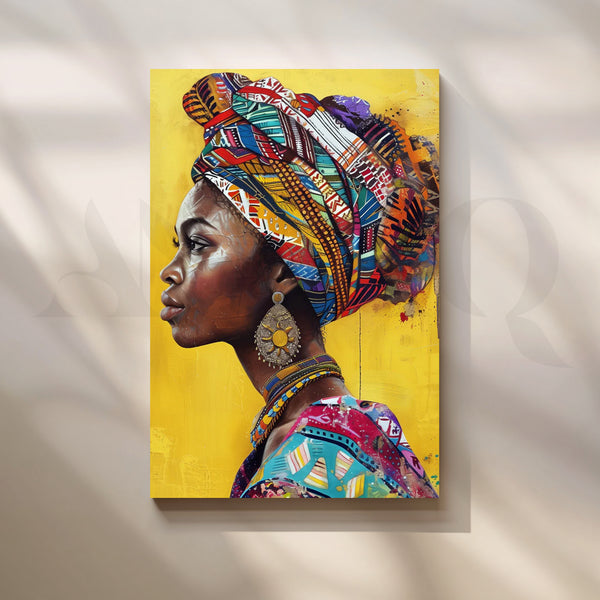Patterned Grace Canvas Painting for Home Office
