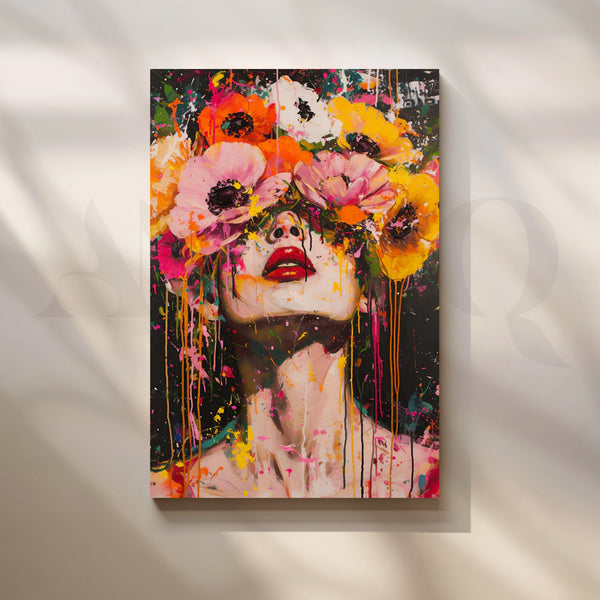 Bloomstorm Canvas Painting for Bedroom