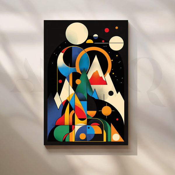 Cosmic Bauhaus Peaks Canvas Pop Art