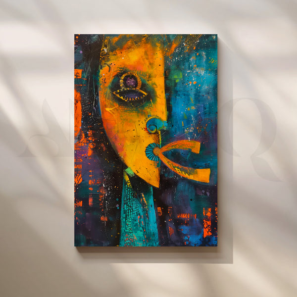 Mask of Dawn Canvas Painting for Living Room