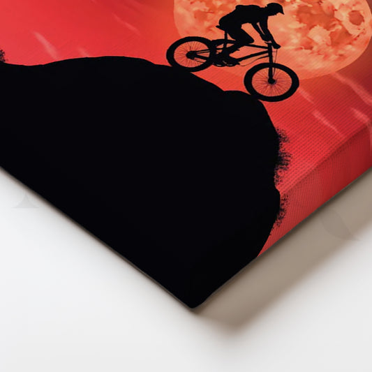 Moonrise Rider Canvas Painting for Modern Living Room