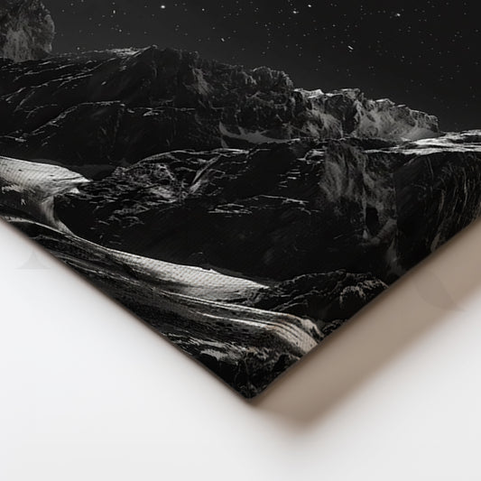Starlit Mountain Night Wall Poster
