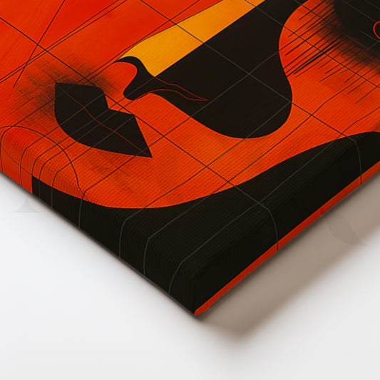 Ember Noir Face Canvas Painting for Living Room