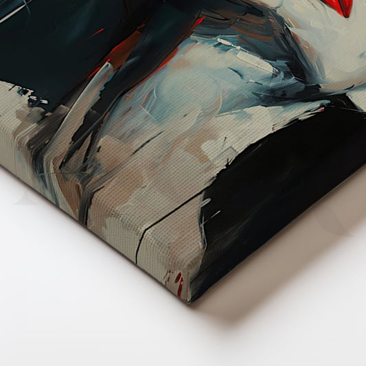 Scarlet Silence Canvas Painting for Modern Living Room