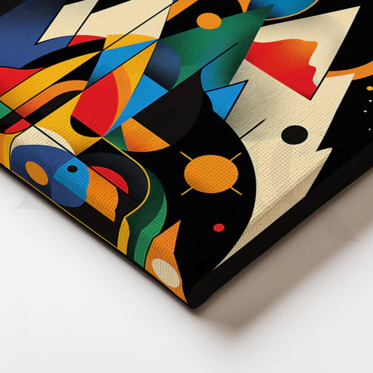 Cosmic Bauhaus Peaks Canvas Painting for Living Room