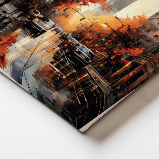 Autumn in Manhattan Canvas Painting for Modern Living Room