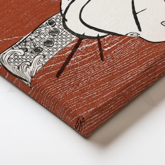 Ukiyo-e Ronin Canvas Painting for Study & Office