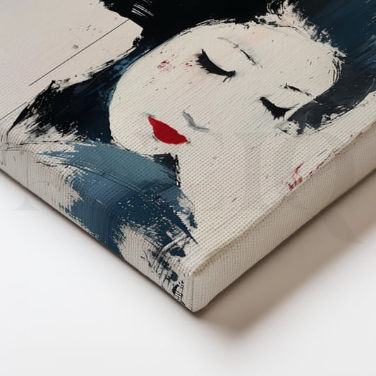 Silent Geisha Canvas Painting for Zen Bedrooms  SEO Product Description