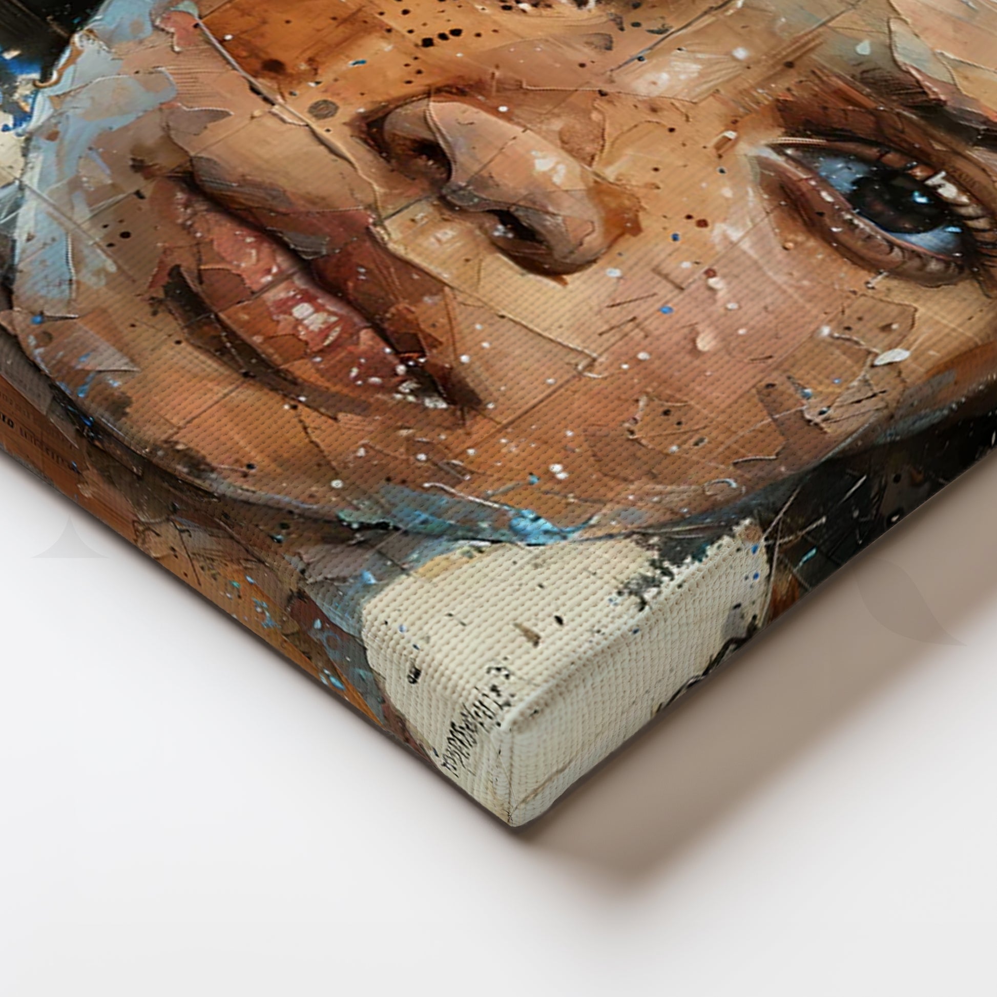 Mosaic Eyes Canvas Painting for Entryway