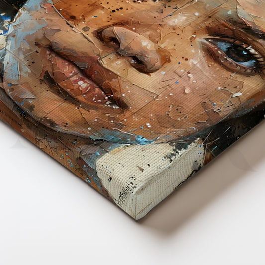 Mosaic Eyes Canvas Painting for Entryway