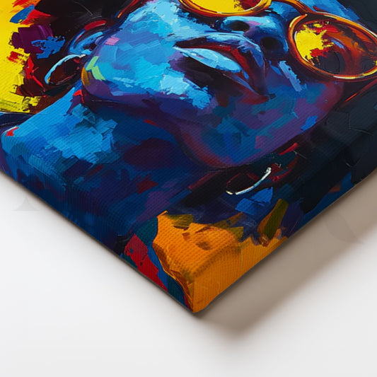 ‘Golden Gaze’ Canvas Painting for Studio or Loft