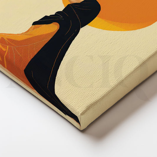 Sunlit Serenity Canvas Painting for Meditation Room
