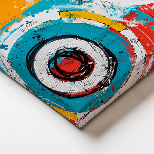 Kinetic Orbits Canvas Painting for Creative Studio