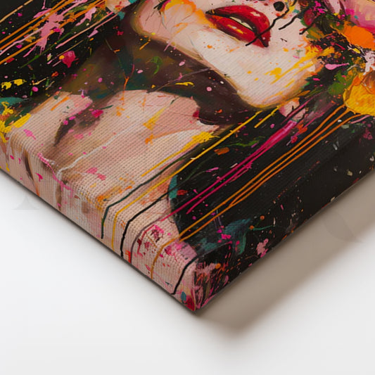 Bloomstorm Canvas Painting for Bedroom