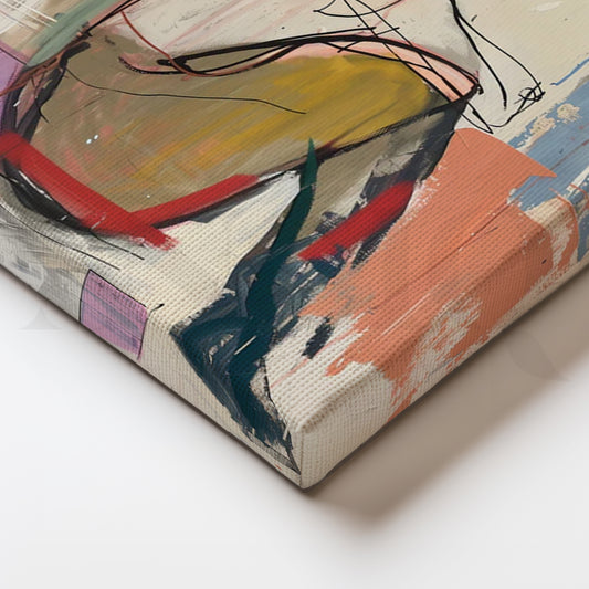 Seated Muse Canvas Painting for Modern Living Room