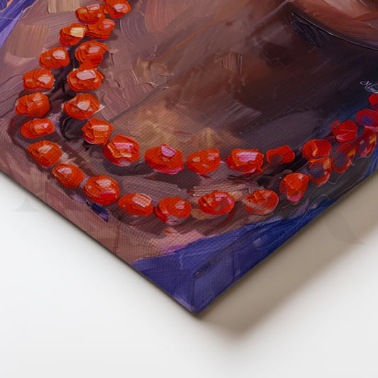 Coral Beads Elegance Canvas Painting for Dressing Room