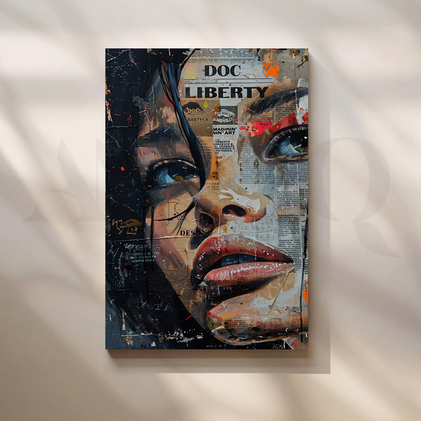 Liberty Collage Wall Painting