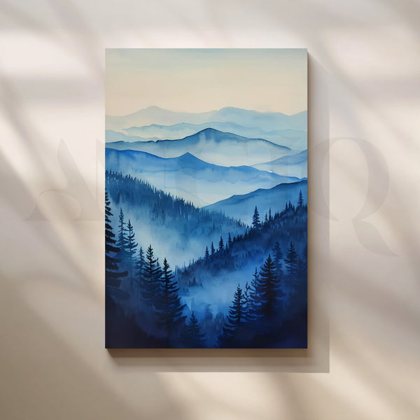 Indigo Mountain Mist Canvas Artwork