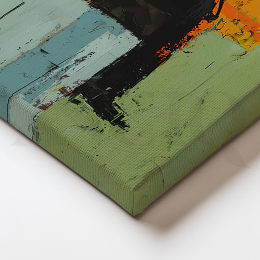Ember Solitude’ Abstract Canvas Painting for Modern Living Room
