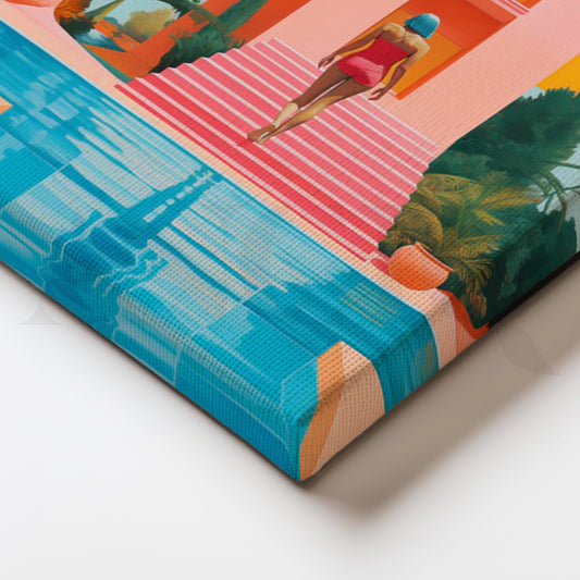 Tropical Modern Daydream’ Canvas Painting for Living Room
