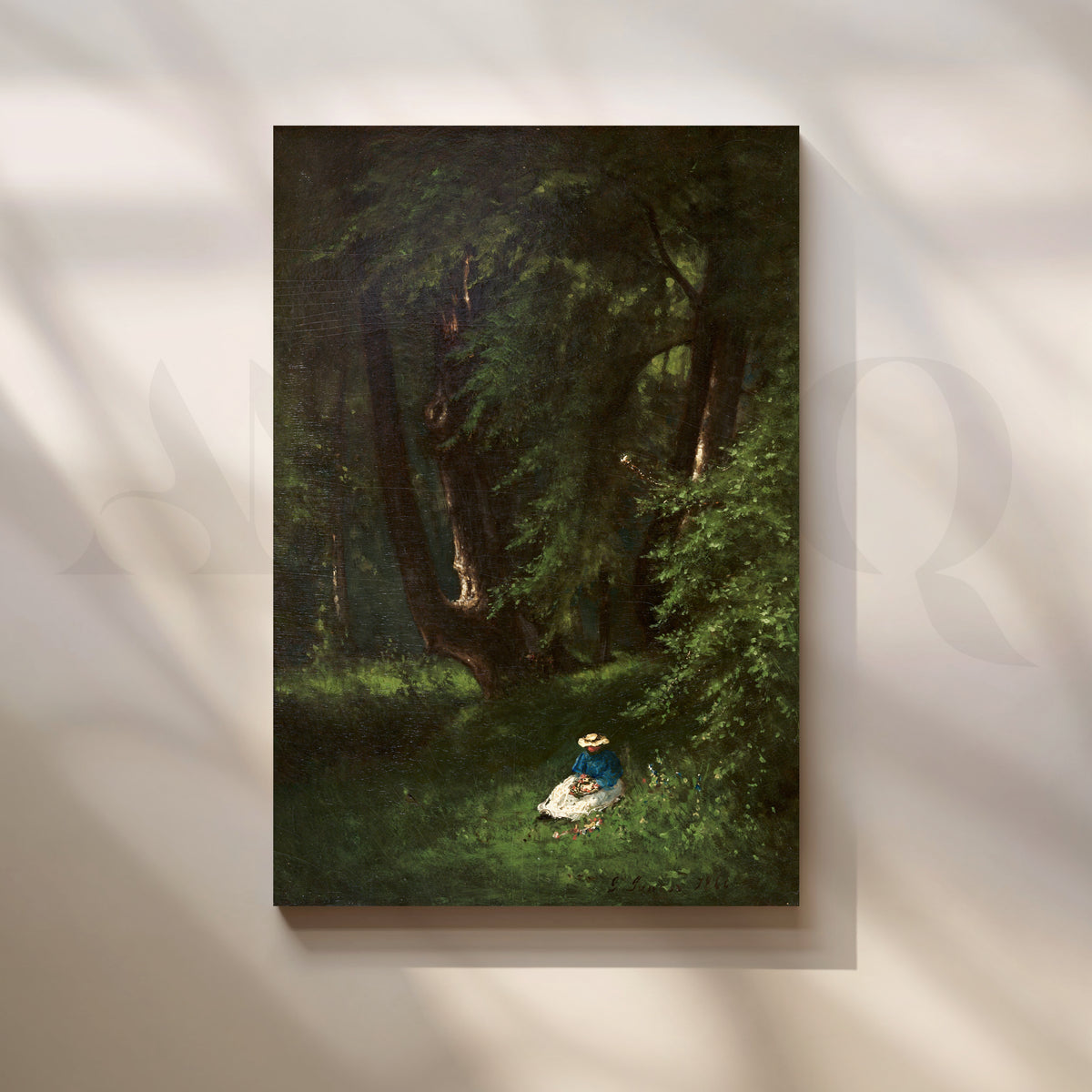 Lady in Forest Glade Canvas Artwork with Gallery Wrap