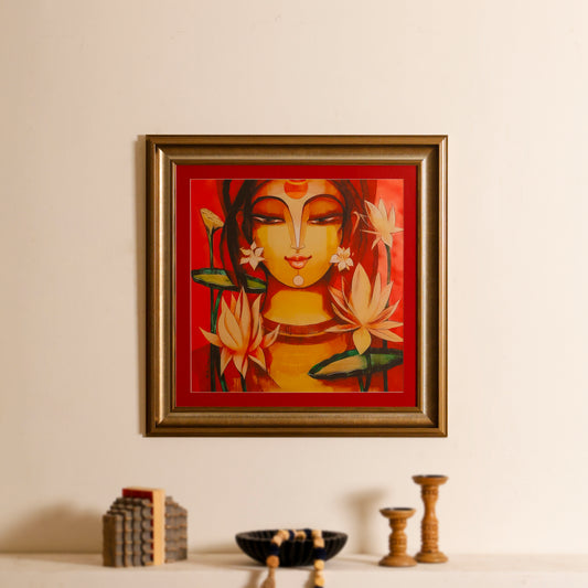 Serene Lotus Muse Framed Artwork