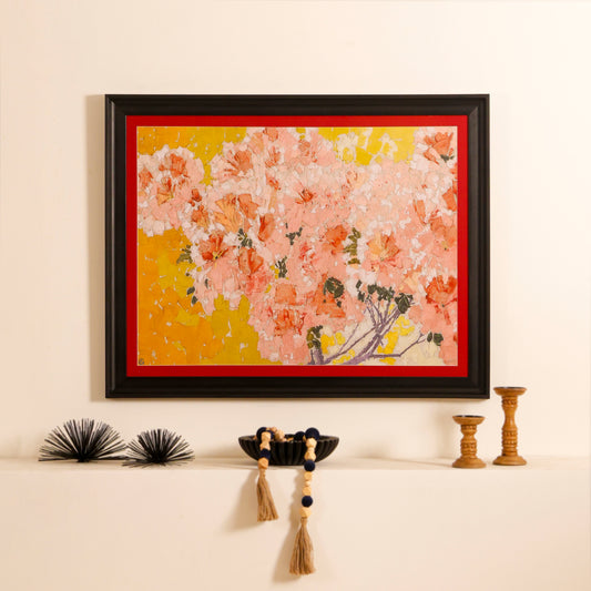 Blushing Blossom Garden Framed Artwork