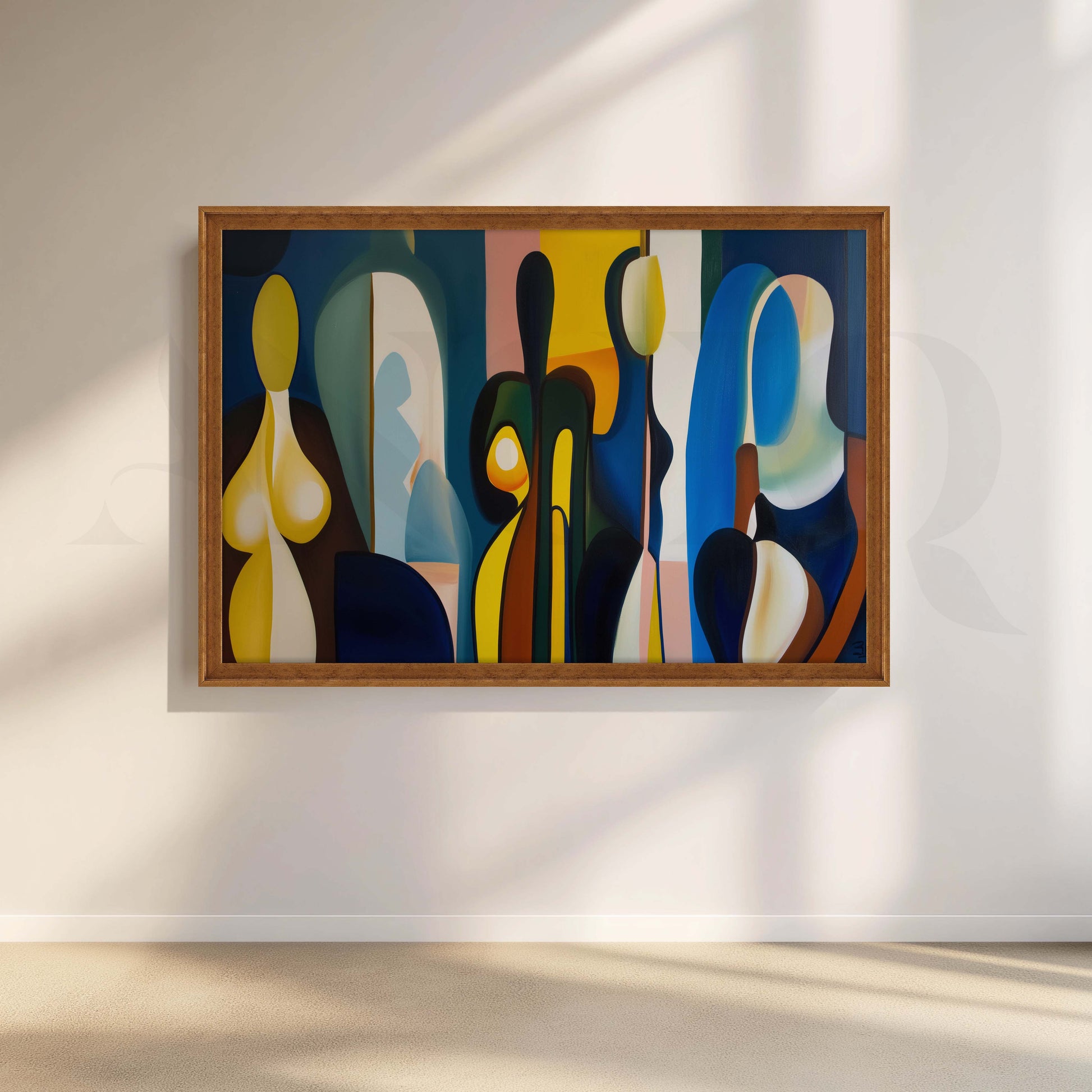 Abstract Figurative Modern Canvas Artwork for Living Room