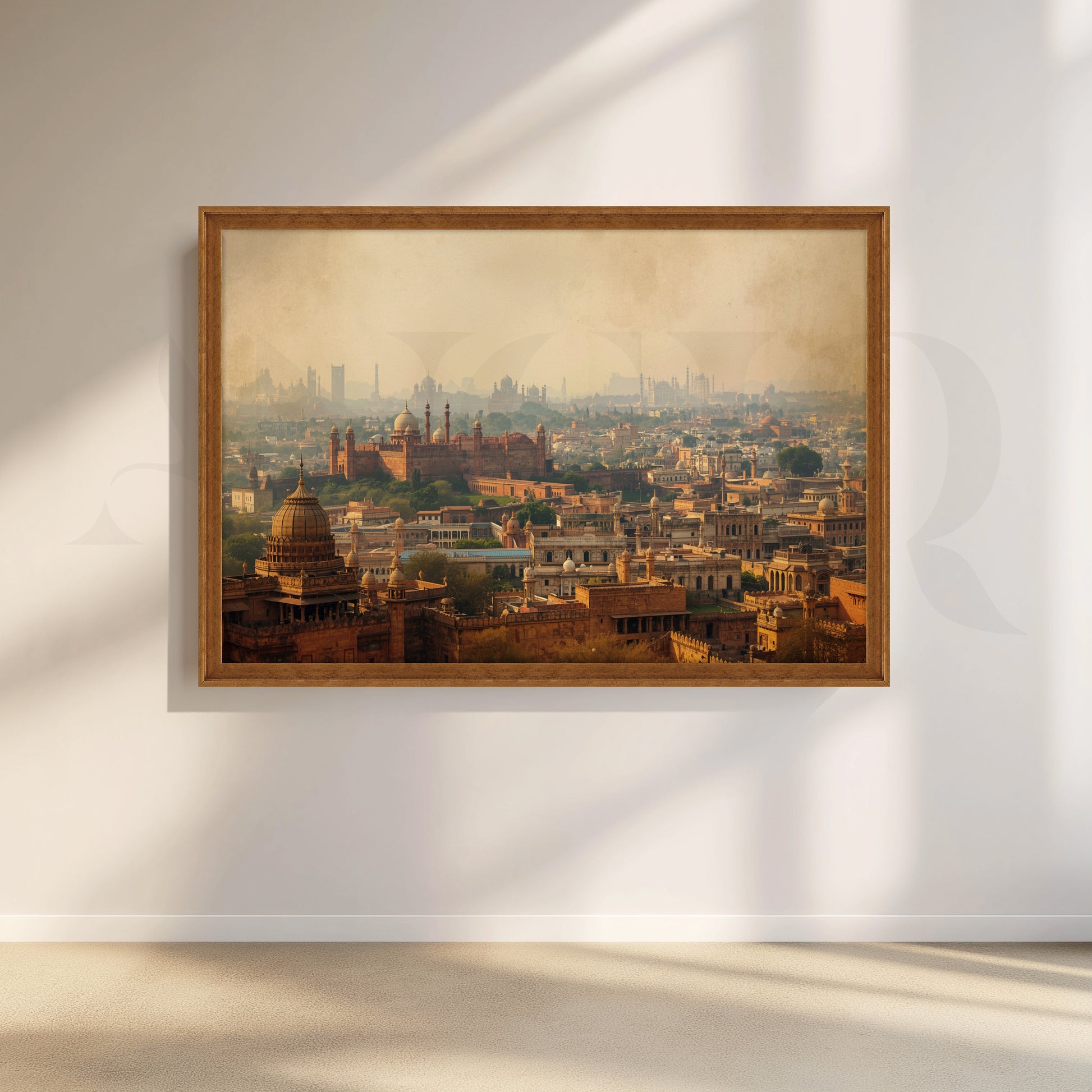 Delhi Heritage Skyline Canvas Artwork for Office/Study Room