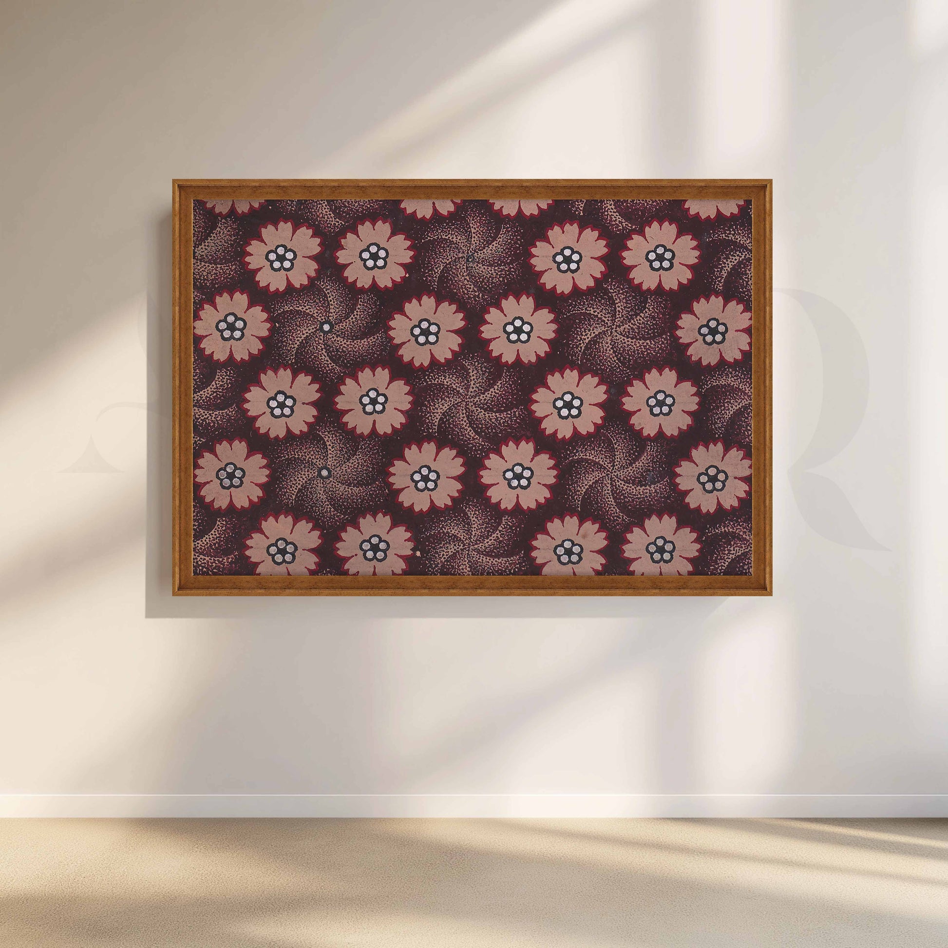 Vintage Floral Pattern Canvas Artwork for Stylish Bedroom