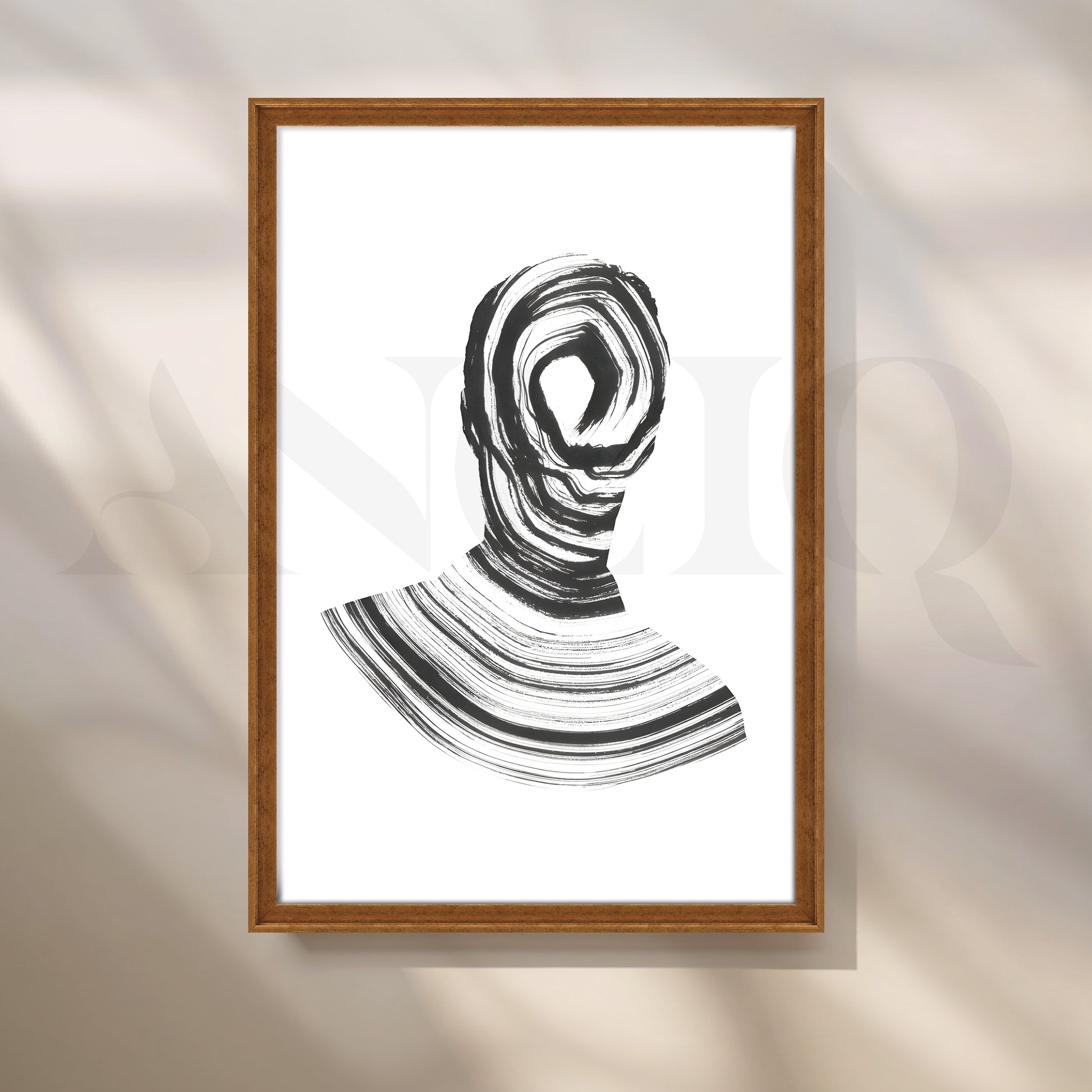 Silhouette Brushstroke Canvas Artwork for Office/Study Room