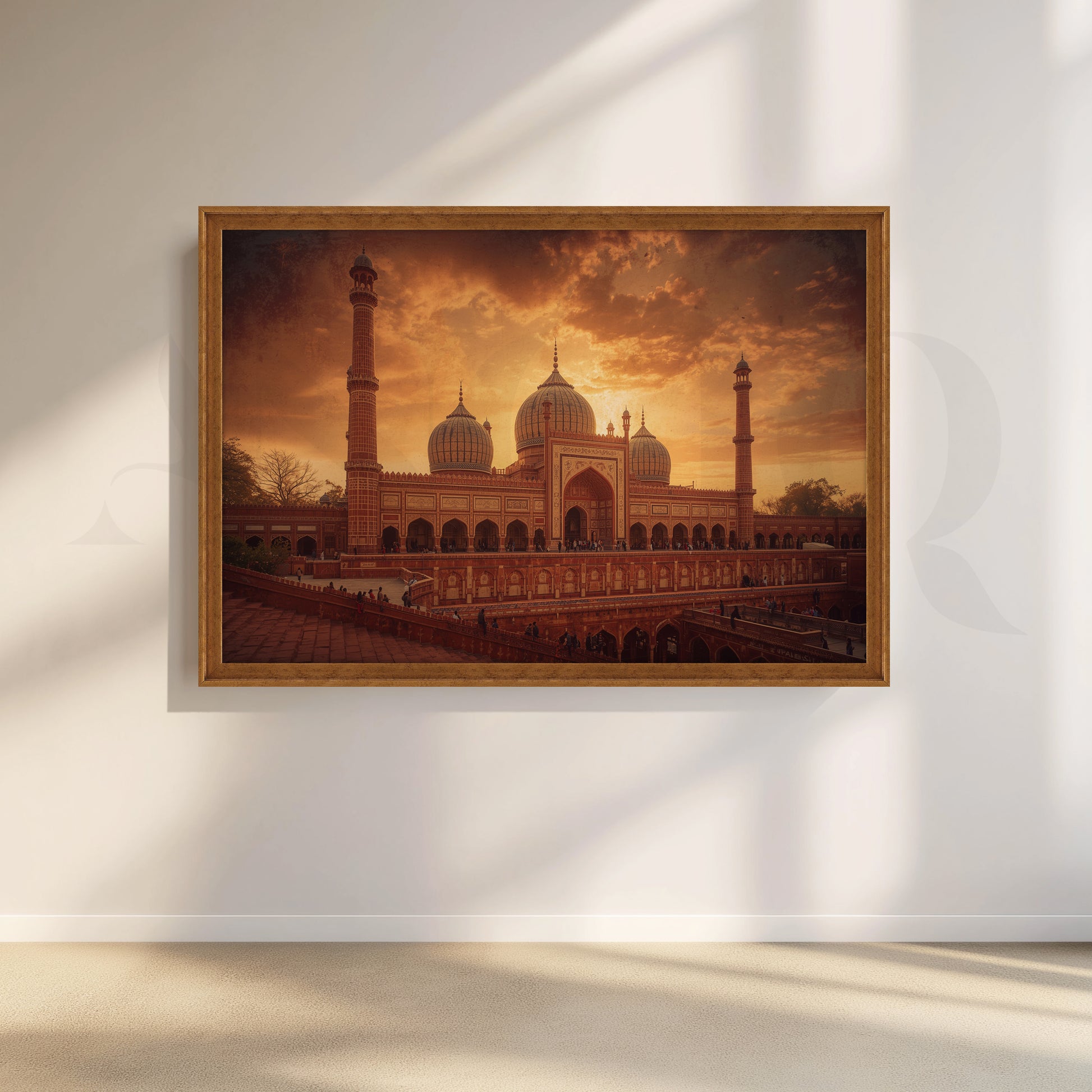 Mosque Sunset Canvas Artwork for Living Room
