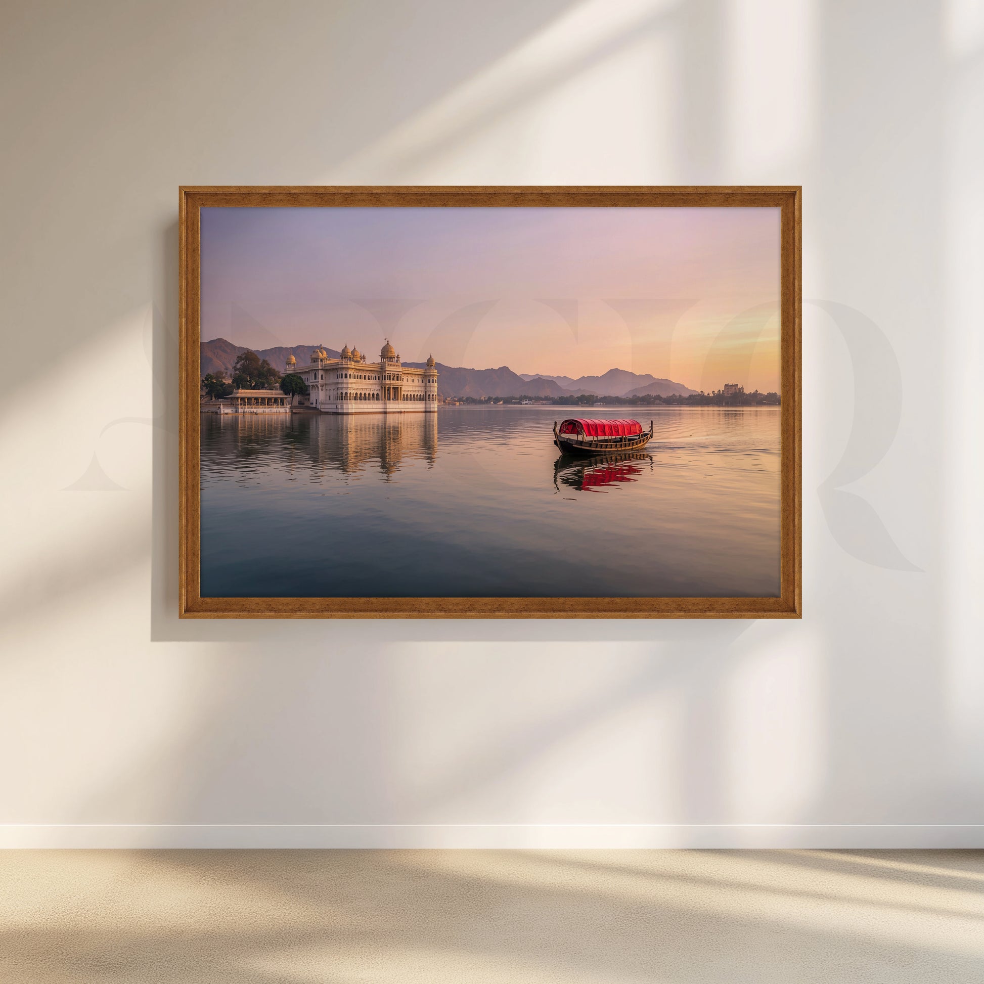 Udaipur Sunset Canvas Artwork for Stylish Bedroom