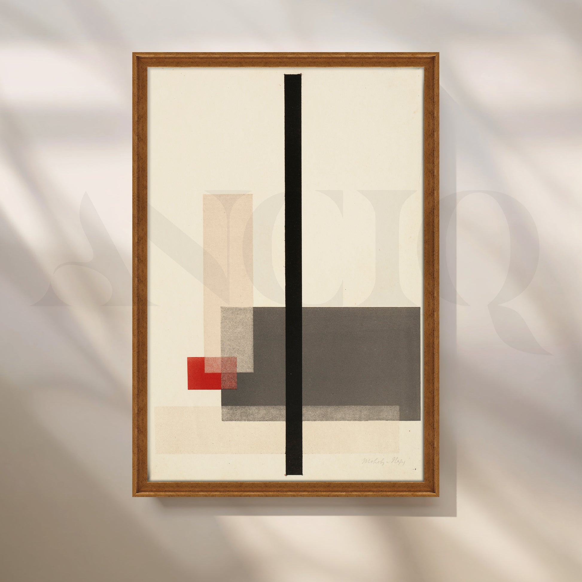 Minimalist Geometric Canvas Artwork for Office/Study Room