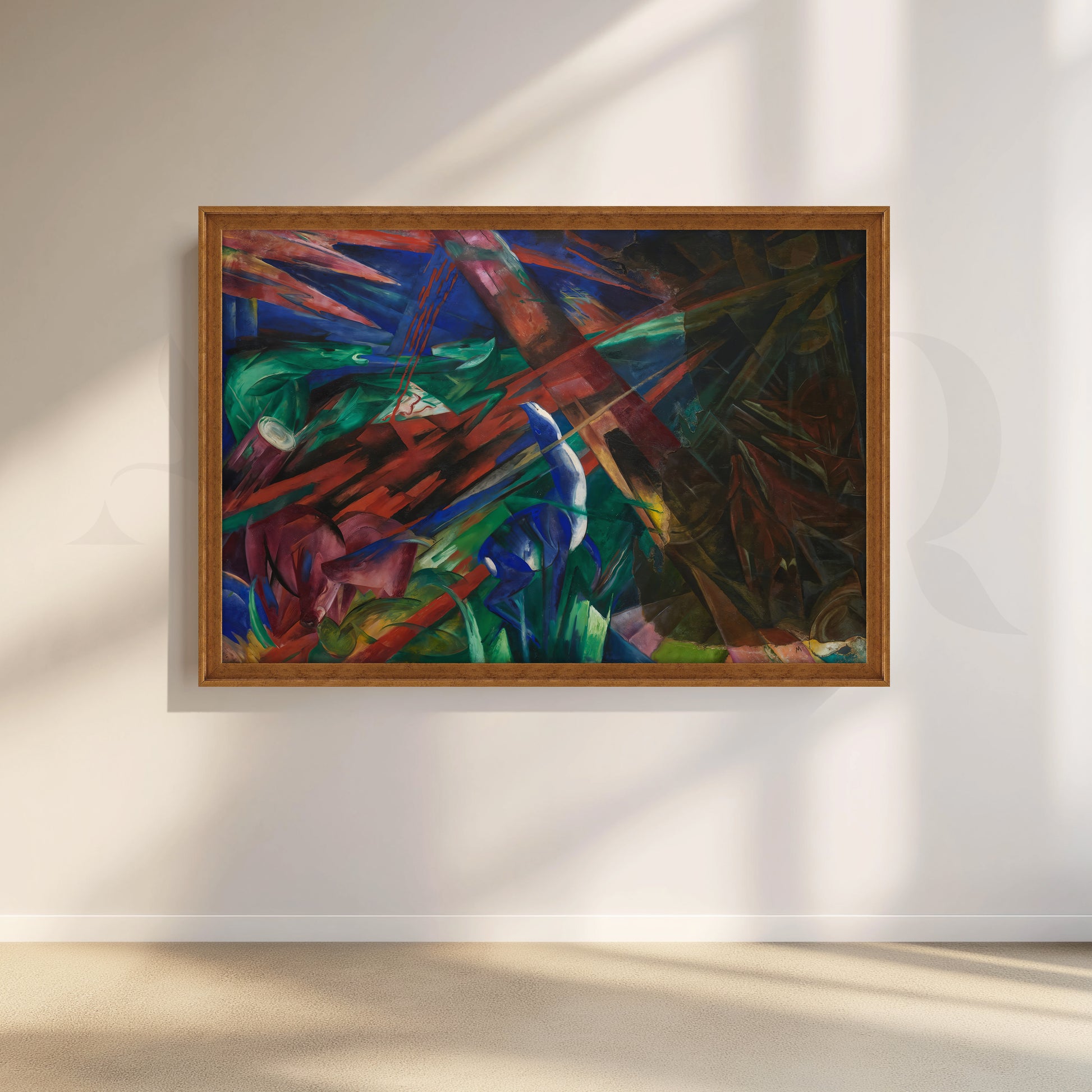 Dynamic Expressionist Canvas Artwork for Living Room