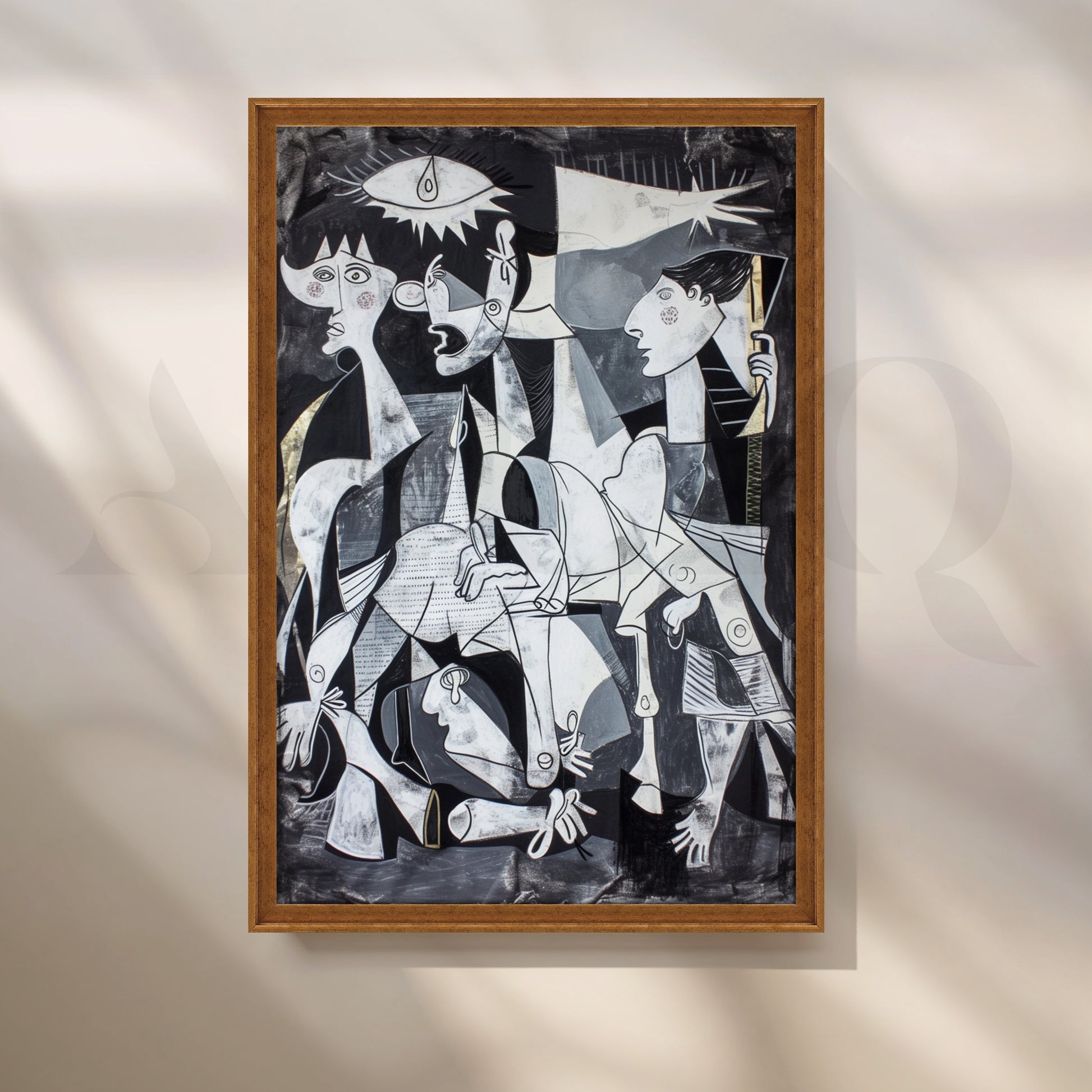 Cubist Figurative Abstract Canvas Artwork for Living Room