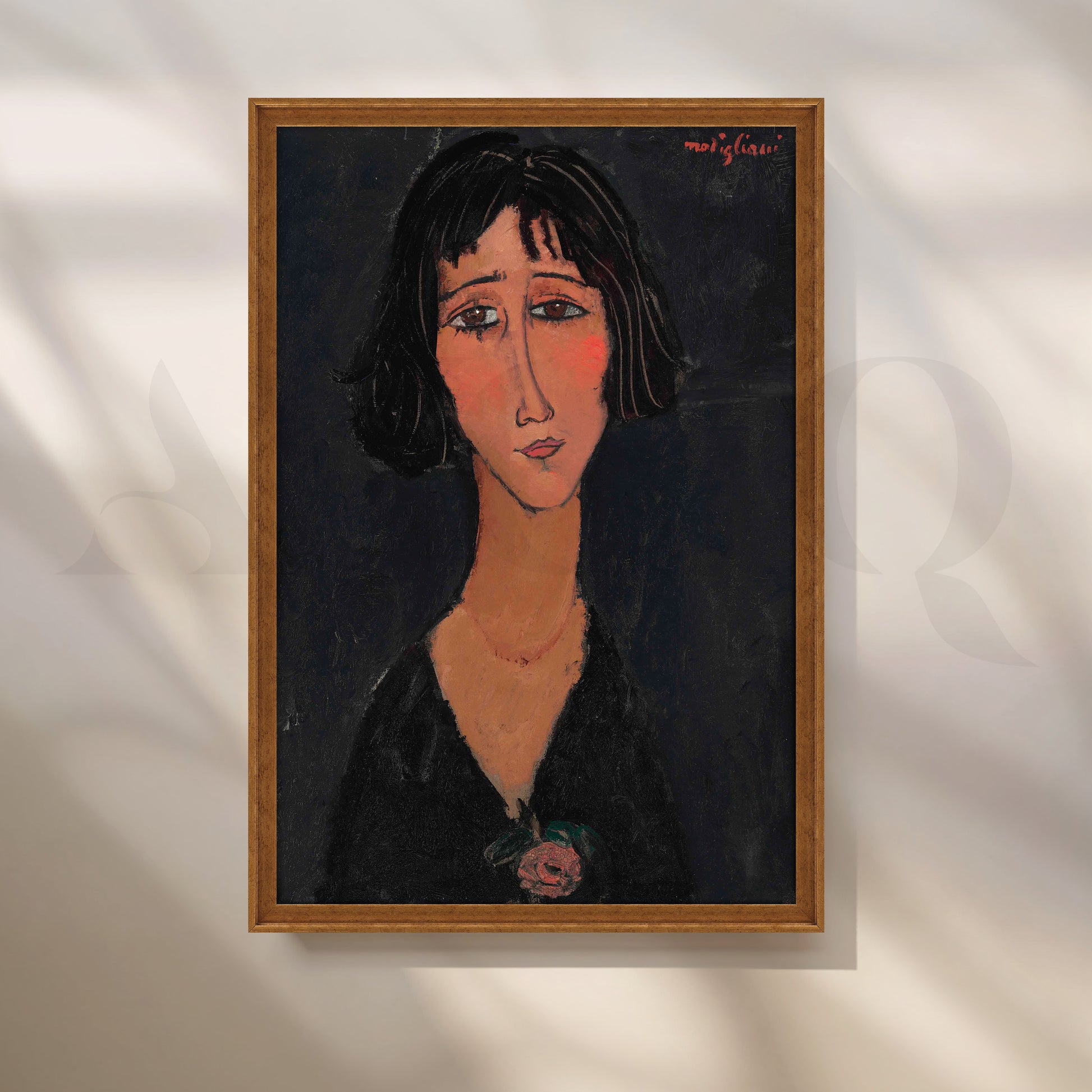 Female Portrait Canvas Artwork for Living Room