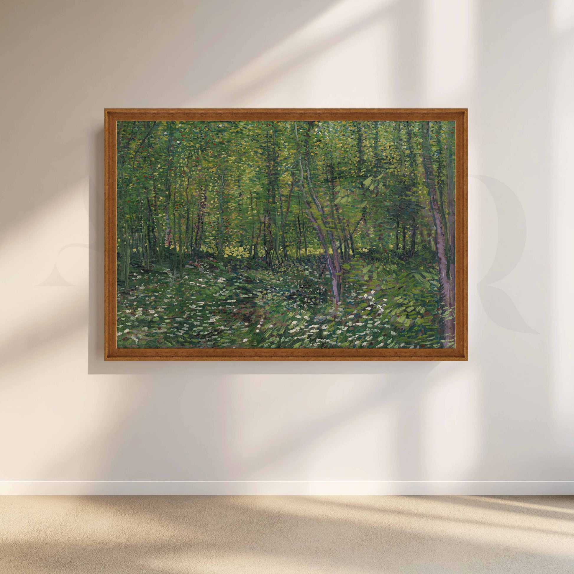 Lush Green Forest Canvas Artwork for Stylish Bedroom