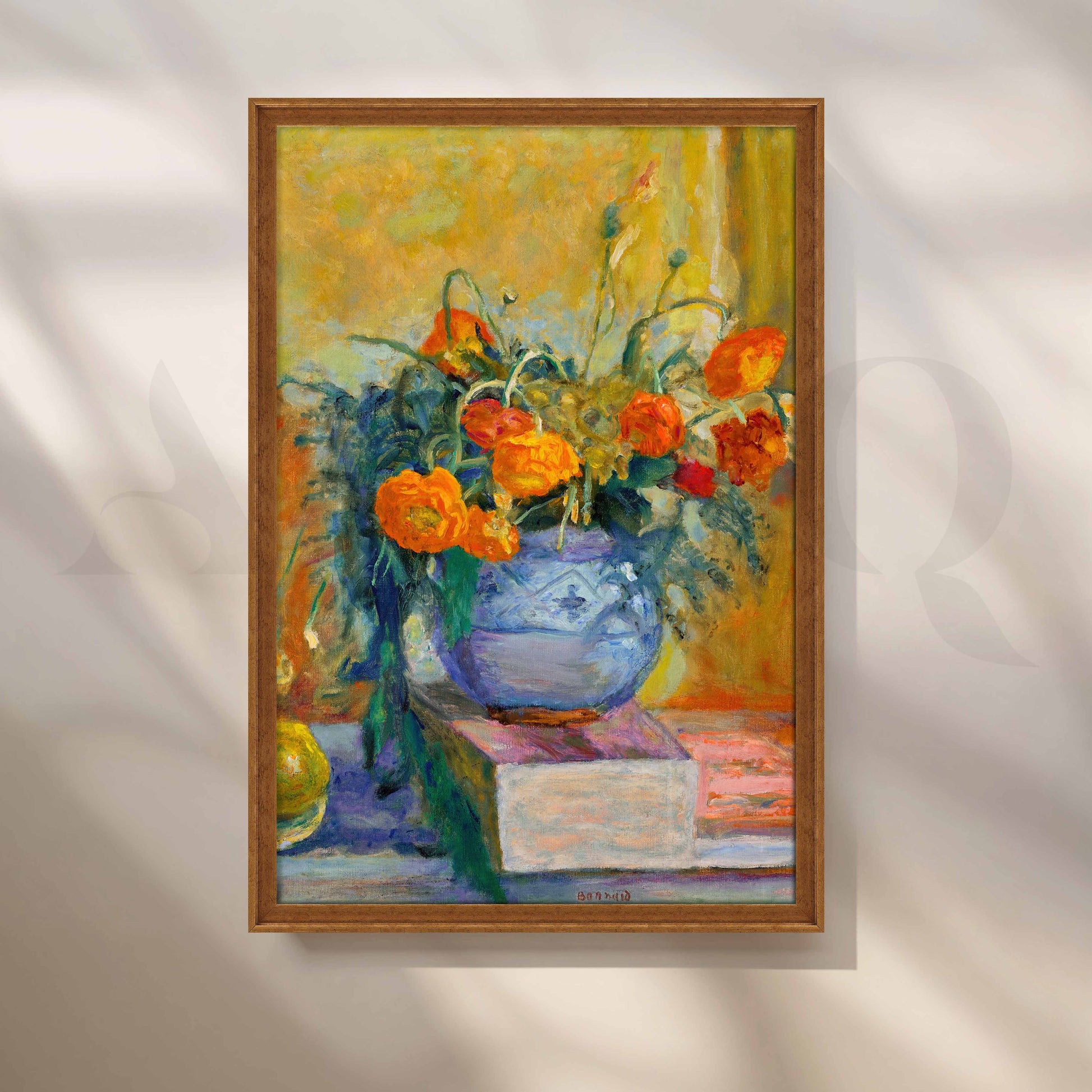 Impressionist Floral Vase Canvas Artwork for Kitchen/Dining Area