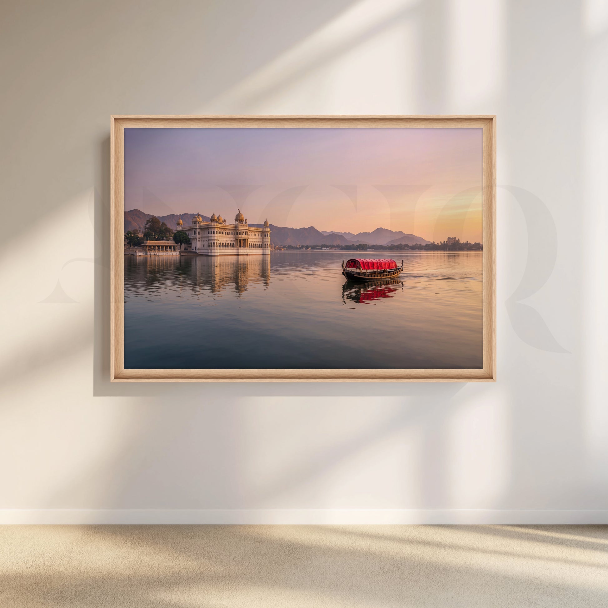 Udaipur Sunset Canvas Artwork for Stylish Bedroom