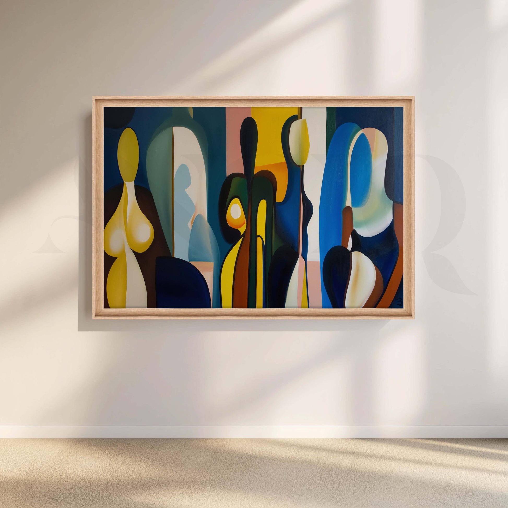 Abstract Figurative Modern Canvas Artwork for Living Room