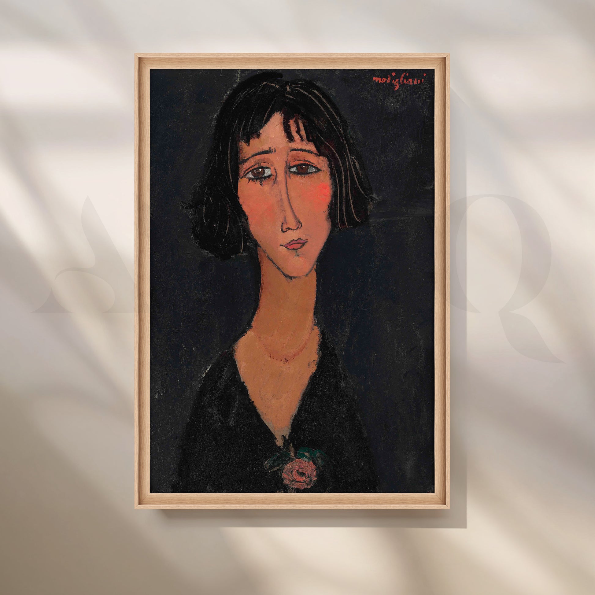 Female Portrait Canvas Artwork for Living Room