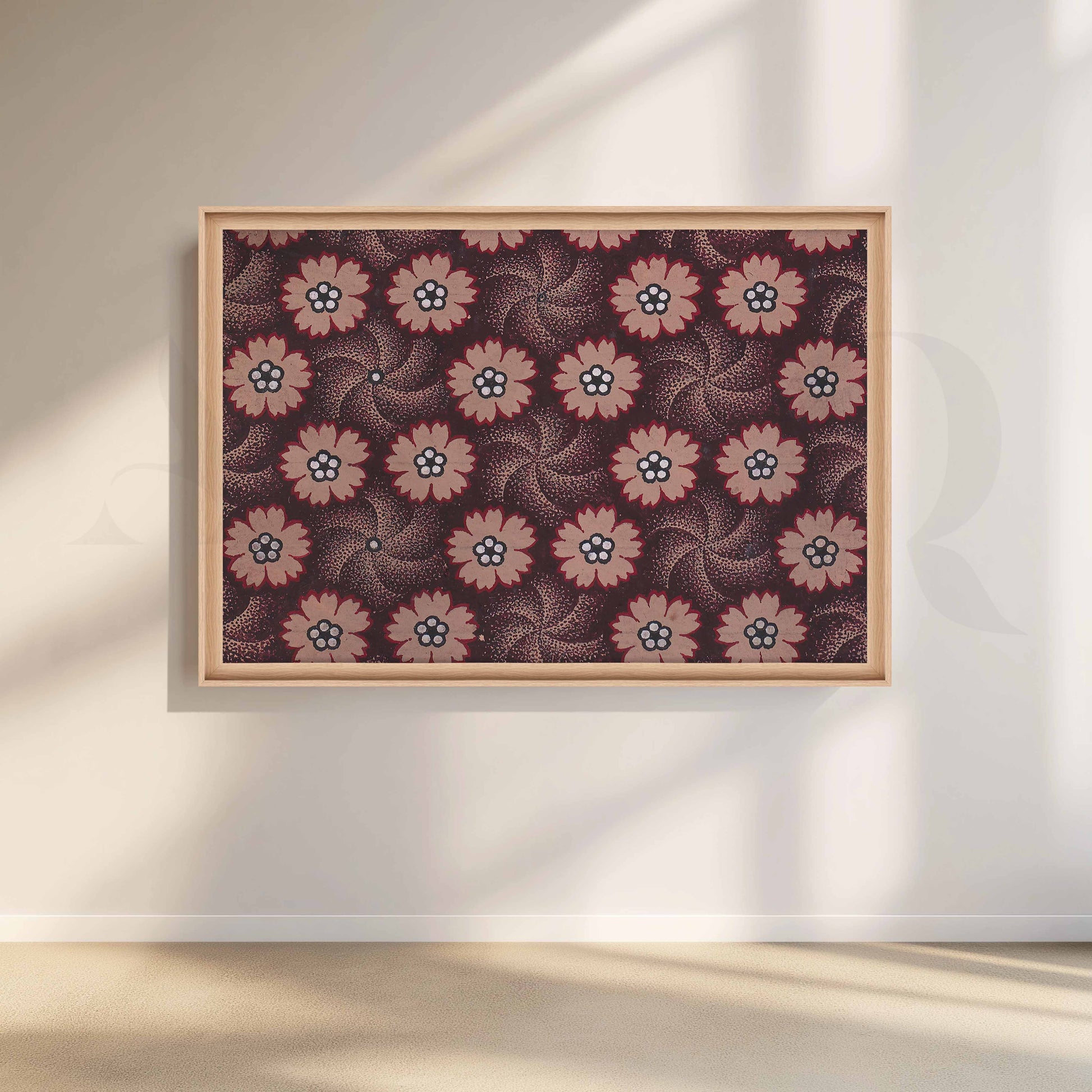 Vintage Floral Pattern Canvas Artwork for Stylish Bedroom