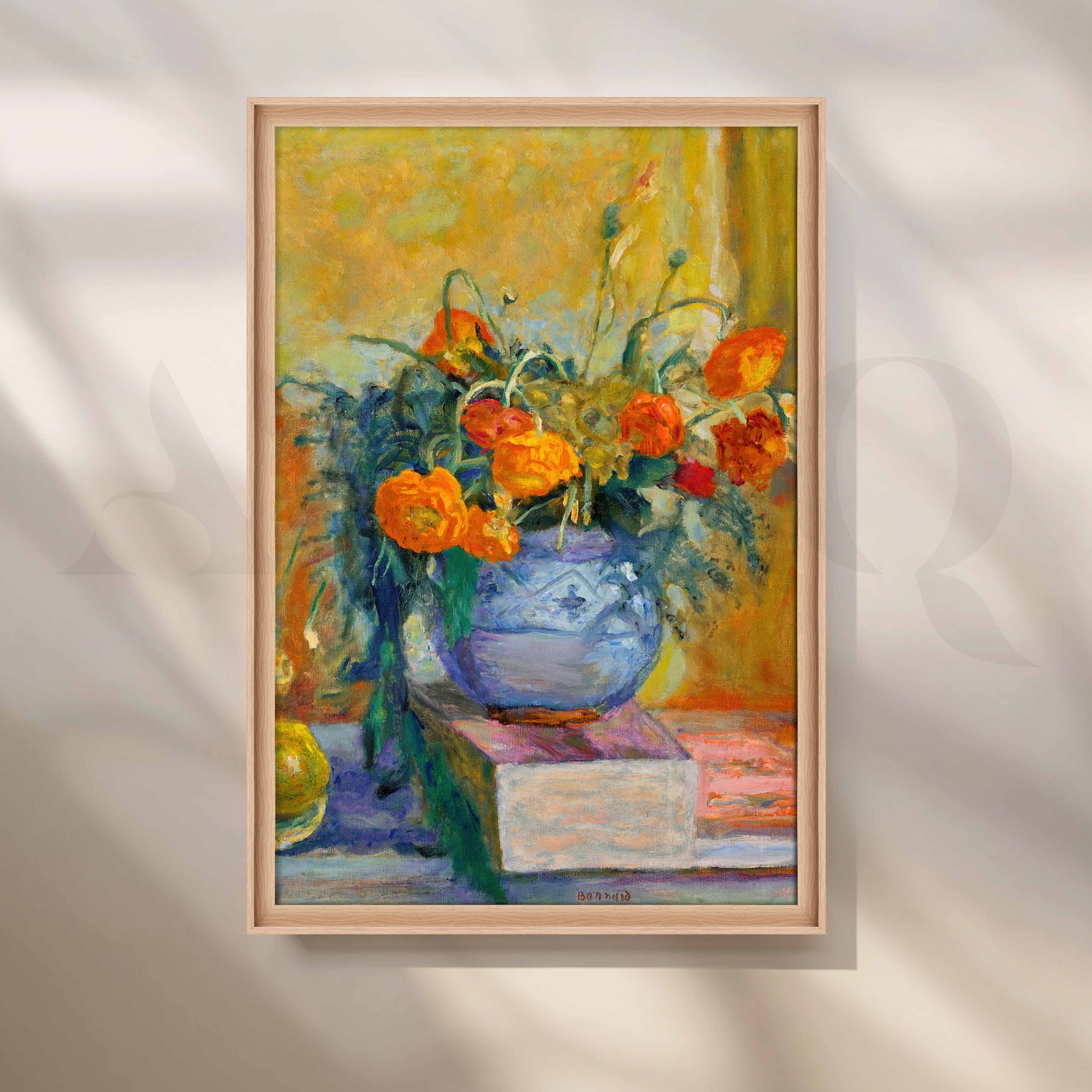 Impressionist Floral Vase Canvas Artwork for Kitchen/Dining Area