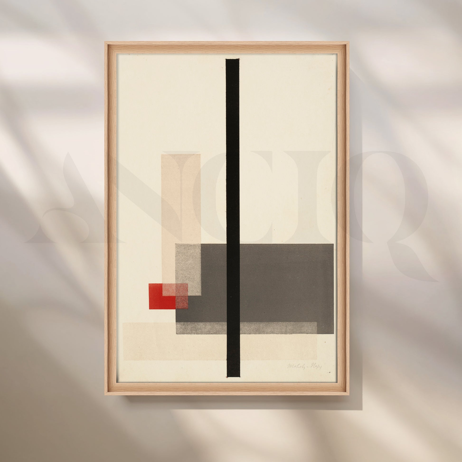 Minimalist Geometric Canvas Artwork for Office/Study Room