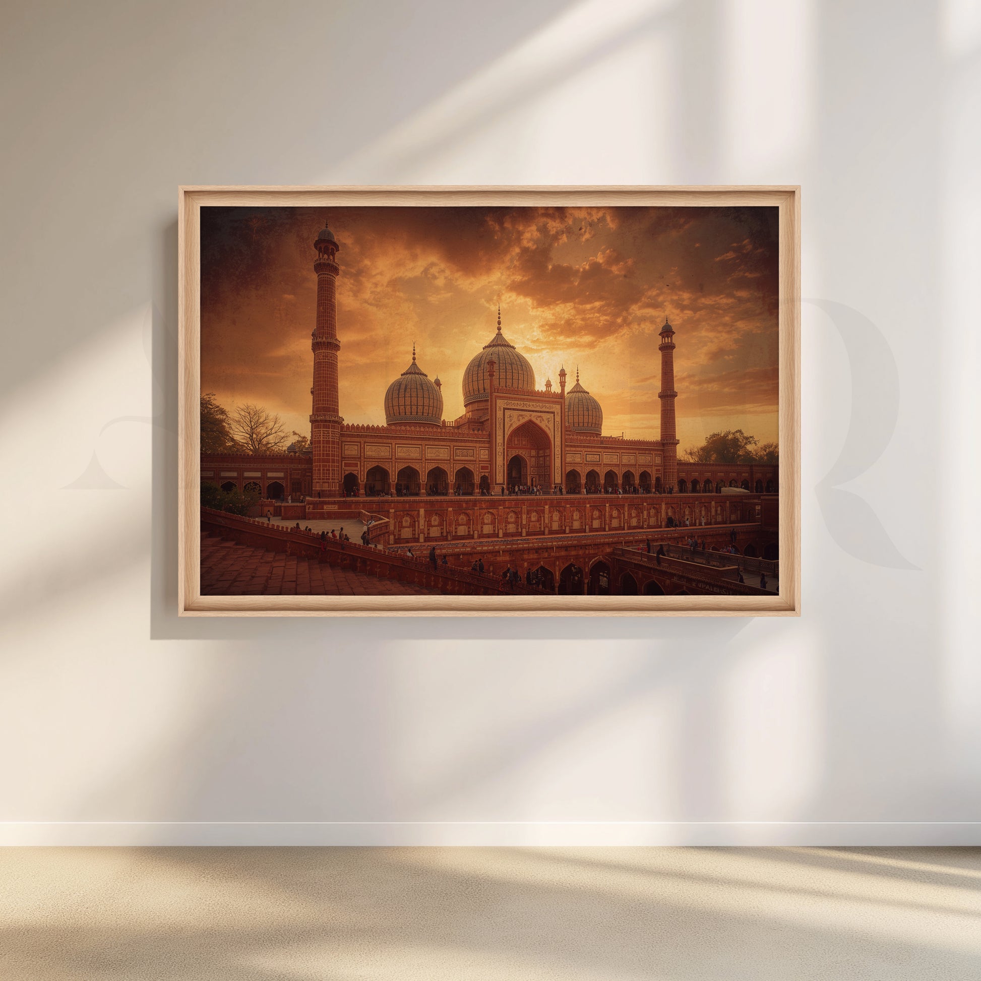Mosque Sunset Canvas Artwork for Living Room