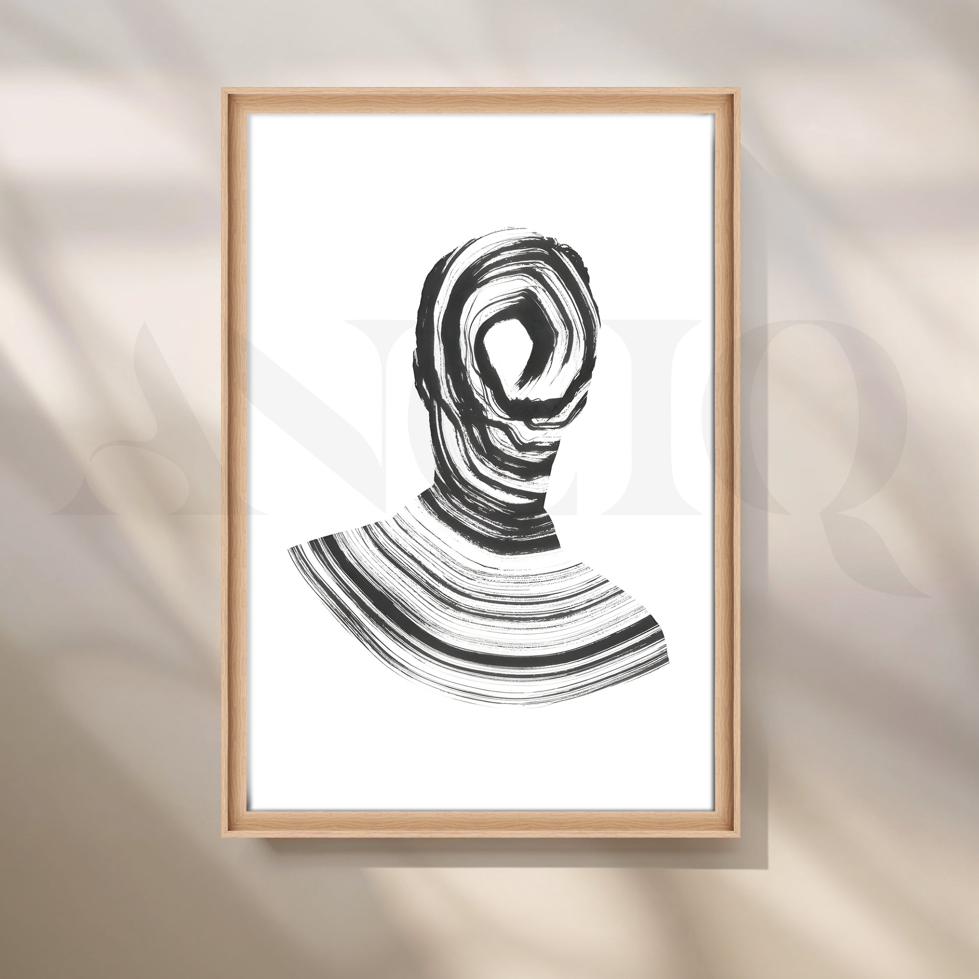 Silhouette Brushstroke Canvas Artwork for Office/Study Room