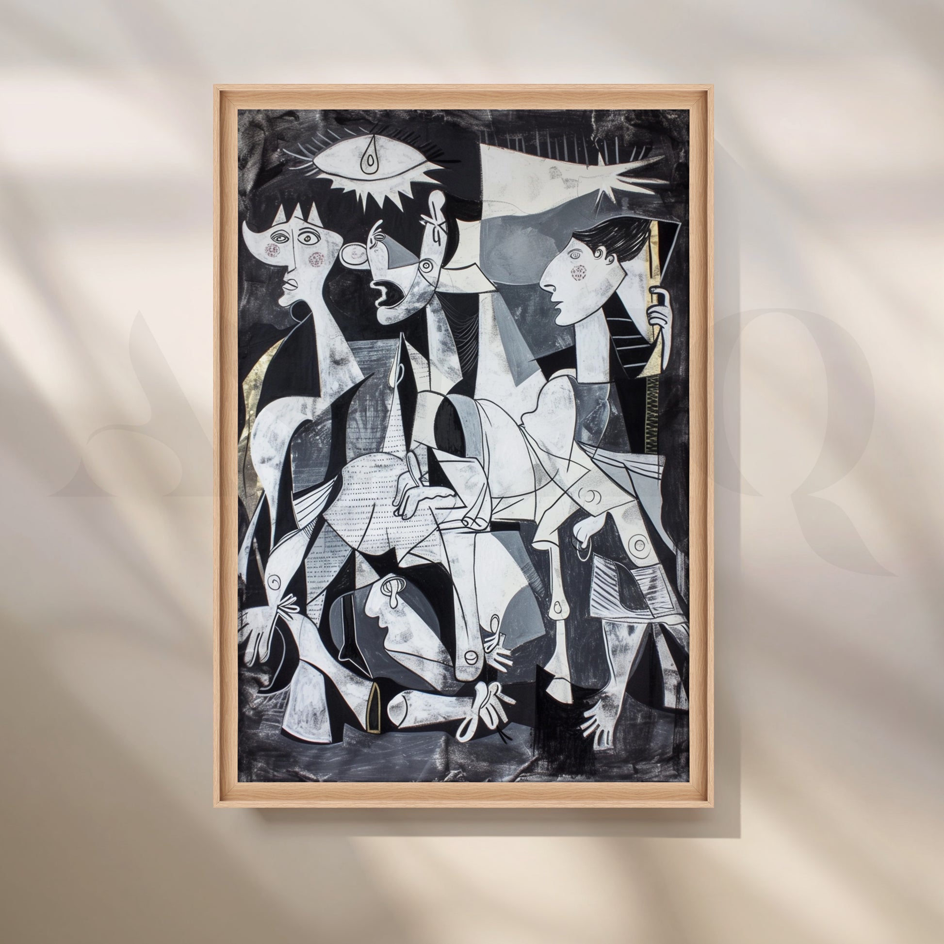 Cubist Figurative Abstract Canvas Artwork for Living Room