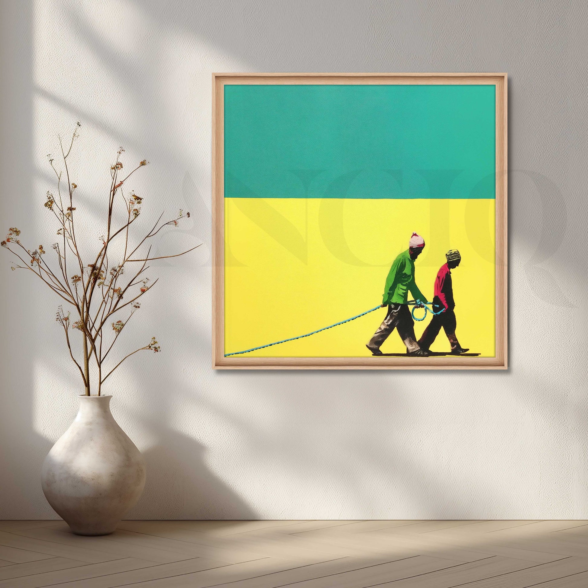 Contemporary Human Silhouette Canvas Artwork for Living Room