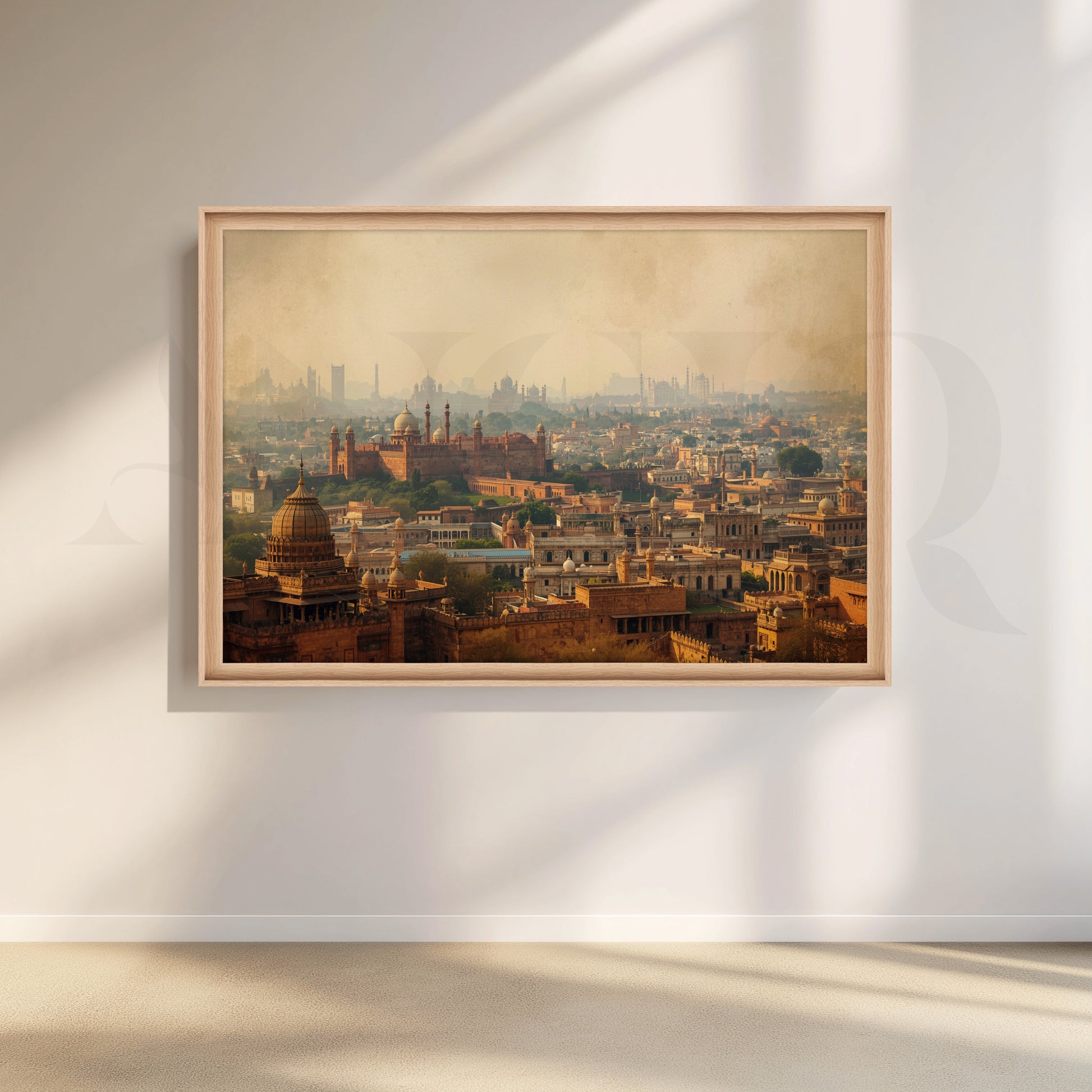 Delhi Heritage Skyline Canvas Artwork for Office/Study Room